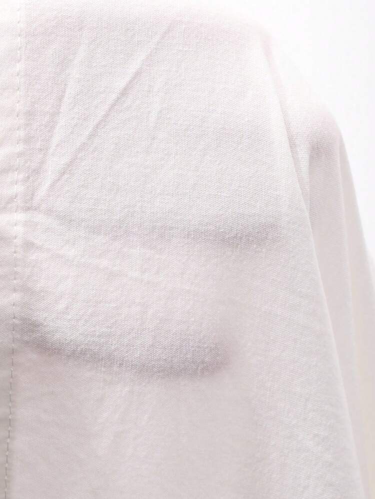 Women's Lace Splicing Frill Trim Decor Loose Long Sleeve Casual Elegant Blouse