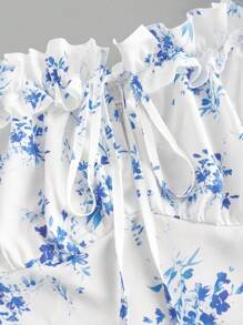 Sweetra Đầm hở vai xếp nếp hở vai cỡ lớn cho nữ - trắng - Xem 3