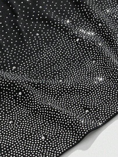 ROMWE Avant Men's Sparkling Diamond Print Round Neck Casual Loose Tank Top
