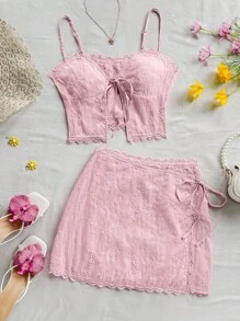 Soleia Women Two Pieces Outfits For Daily Wear - Pink - View 5