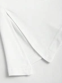 Sweetra Damen lässiges, asymmetrisches, lockeres und bequemes T-Shirt