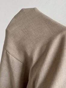 Firerie 大码女式纯色翻领长袖单扣休闲西装外套女式办公室优雅西装外套，秋季女式西装外套