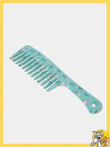 TOM & JERRY X SHEIN 1pc Cartoon Pattern Handy Dual Use Wide-Tooth Comb For Wet & Dry Hair - Multicolor - View 2