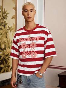 SWAVVY Camiseta de casa de manga corta de verano cómoda con cuello redondo y estampado gráfico blanco
