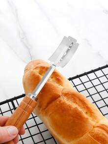 Cross-Border Baking Tools Stainless Steel Bread Cutting Knife Method Stick Bread Repairing Knife Beech Handle Bread Cutter - Multicolor - View 3
