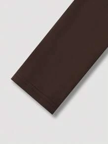 INAWLY Women's Sexy Simple Solid Color Sweetheart Neck Ruched Bodysuit, Spring & Autumn Fall Cloth For Women - Brown - View 6