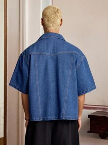 Manfinity VCAY Men's Woven Casual Loose Fit Daily Shirt