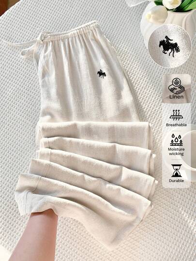 Comfortcana Pantalones casuales versátiles y sueltos con cordón para mujer