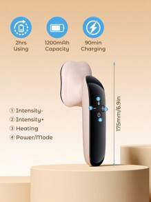 Teckwe Cabezal de masajeador inalámbrico actualizado, máquina de moldeo corporal 4 cabezales, versión Pro Max, masajeador de celulitis, máquina de belleza corporal 4 en 1 para eliminar estrías en el vientre, muslos, caderas y piernas, color rosa - Rosa - Ver 6