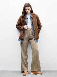 CUCCOO BIZCHIC 女士时尚摩卡棕色休闲简约平底鞋，全新设计 - 摩卡棕 - 查看 10