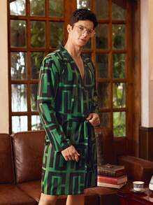 EverLounge English Gentleman Noble Classic Casual Men's Bathrobe, Fall