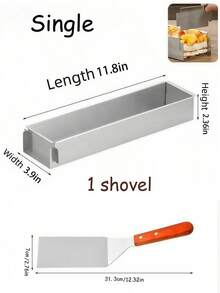 Molde rectangular para pastel, olla de tarta de queso Tiramisu de acero inoxidable con marco desmontable para hornear pastel, pastel de queso, mousses - Multicolor - Ver 5