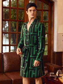 EverLounge English Gentleman Noble Classic Casual Men's Bathrobe, Fall