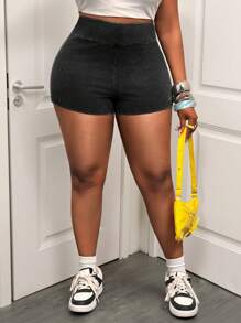 Slaydiva Novas Calças Legging Destroyed de Cintura Alta Tie-Dye Preta de Streetwear para Festival de Música Primavera Verão 2025, Para Mulheres Plus Size - Preto - Visão 10
