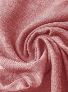 Linhara Ensemble 2 pièces grande taille, top avec col volant unicolore et pantalon à taille élastique, décontracté - Rose bonbon - Voir 6