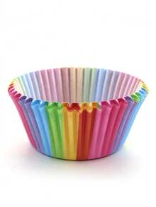 Pembungkus Cupcake Tahan Panas, Kertas Muffin Kokoh untuk Memanggang, Cangkir Kertas Cupcake Anti Lengket untuk Pesta, Ulang Tahun, dan Acara. - MultiWarna - View 7