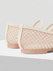 MOTF PREMIUM 万圣节季女士舒适简约百搭玛丽珍平底鞋 - 杏色 - 查看 8