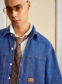 Manfinity VCAY Men's Woven Casual Loose Fit Daily Shirt