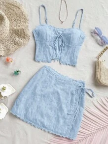 Soleia 女士日常两件套服装 - 藍色 - 查看 7