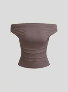 Flirla 3件套大码露肩性感T恤 - 彩色 - 查看 8