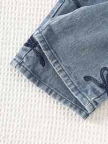 SHEIN Baby Girl Denim Set Adorable Baby Girls Button Down Cardigan And Jeans Outfit For Everyday Wear Fall Winter