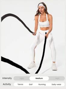 GLOWMODE FeatherFit™-Sculpt Stamina Compressive Heart Shaped Neck Mesh Panels Racerback Adjustable Band Removable Cups Sports Bra Medium Impact Running Jogging Training Gym Studio Active Wear