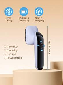 Teckwe Testine di massaggiatore senza fili aggiornate, macchina per la modellazione del corpo Pro Max versione con 4 testine, massaggiatore per la cellulite, 4 in 1 rimuovi smagliature macchina di bellezza per corpo, addome, coscia, fianchi, gamba, blu