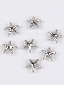 50 件/100 件五角星装饰钉适用于服装包包皮鞋朋克摇滚珠宝工艺品，4 爪金属钉头钉配饰