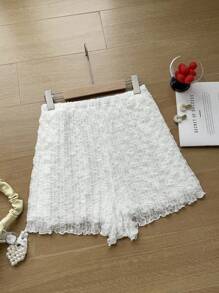 SHEIN Privé 大码纯色纹理紧身裤，休闲百搭