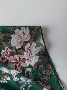Breezaya 女式花卉印花短袖前开式宽松度假夹克 - 彩色 - 查看 4