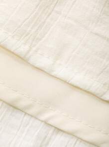 Vestido de unicolor elegante, con patchwork de encaje, para el verano