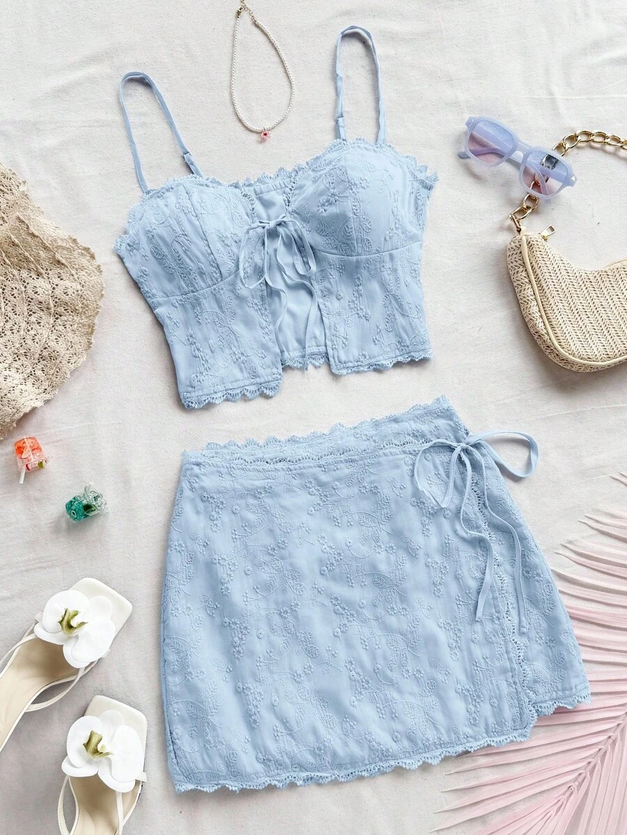 Soleia 女士日常两件套服装 - 藍色 - 查看 1