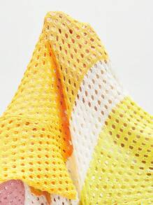 Maija Damen Sommer Urlaub Farbblock Ausschnitt Strick Weite Bein Hose Buttergelb Strand Urlaub Outfits Urlaub Outfits Frauen Boho Kleidung Frauen Häkeln Boho Frauen Bekleidung Bohemian Kleidung für Frauen