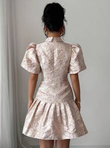 Rafferiza 女士优雅提花短裙，夏季