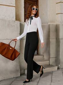 Solivie 素色喇叭褲
