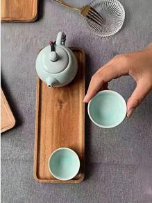 1/2 件橡果形木托盘、椭圆形托盘、矩形托盘、木托盘、美容展示托盘、香水托盘、浴室托盘、器皿木托盘、蛋糕托盘、厨房托盘、展示架、食品托盘、纸杯蛋糕托盘，用于装饰、万圣节、复活节、情人节、圣诞节、餐桌装饰、用于、蛋糕、面包、香水、珠宝、浴室用品