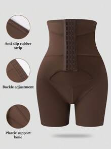 Women's Shaping Slimming Tights, Waist Slimming Pants Body Shaper Shorts Tummy Control Shapewear High Waist Shapewear Women Body Shaper - Coffee Brown - View 7