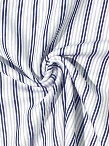 Jouncy White Stripe Print Scoop Neck Fitted Casual Vacation Sexy Women Camisole