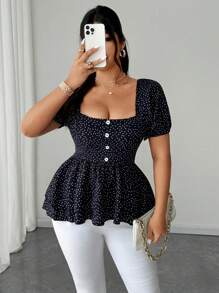 SHEIN Clasi Blusa Sexy de Férias Costas Nuas Plus Size