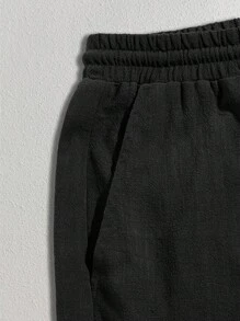 HIMLAND Men Drawstring Waist Shorts