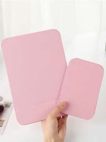 1pc Portable Makeup Mirror, PU Leather , Foldable, Travel Mirror, Suitable For Gifts, Travel Essentials, Makeup Essentials, Easy To Store Christmas, Suitable For Holiday Gifts