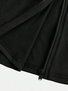 Girlism Completo da 3 pezzi per ragazze adolescenti: canotta basic in maglia nera per yoga casual e quotidiano, giacca corta basic, leggings vita alta