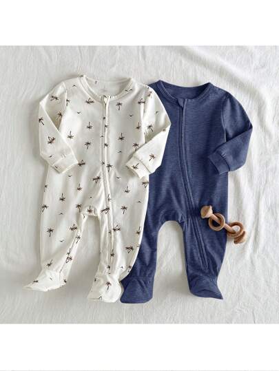 Loomiva Newborn Baby Girl Knit Soft Crew Neck Long Sleeve Romper And Pants 2Pcs Set Newborn Baby Clothes Baby Zipper Romper Gender Neutral Baby Clothes Baby Sleepwear Newborn Baby Clothes Unisex Baby Pajamas Graphic Fall Winter