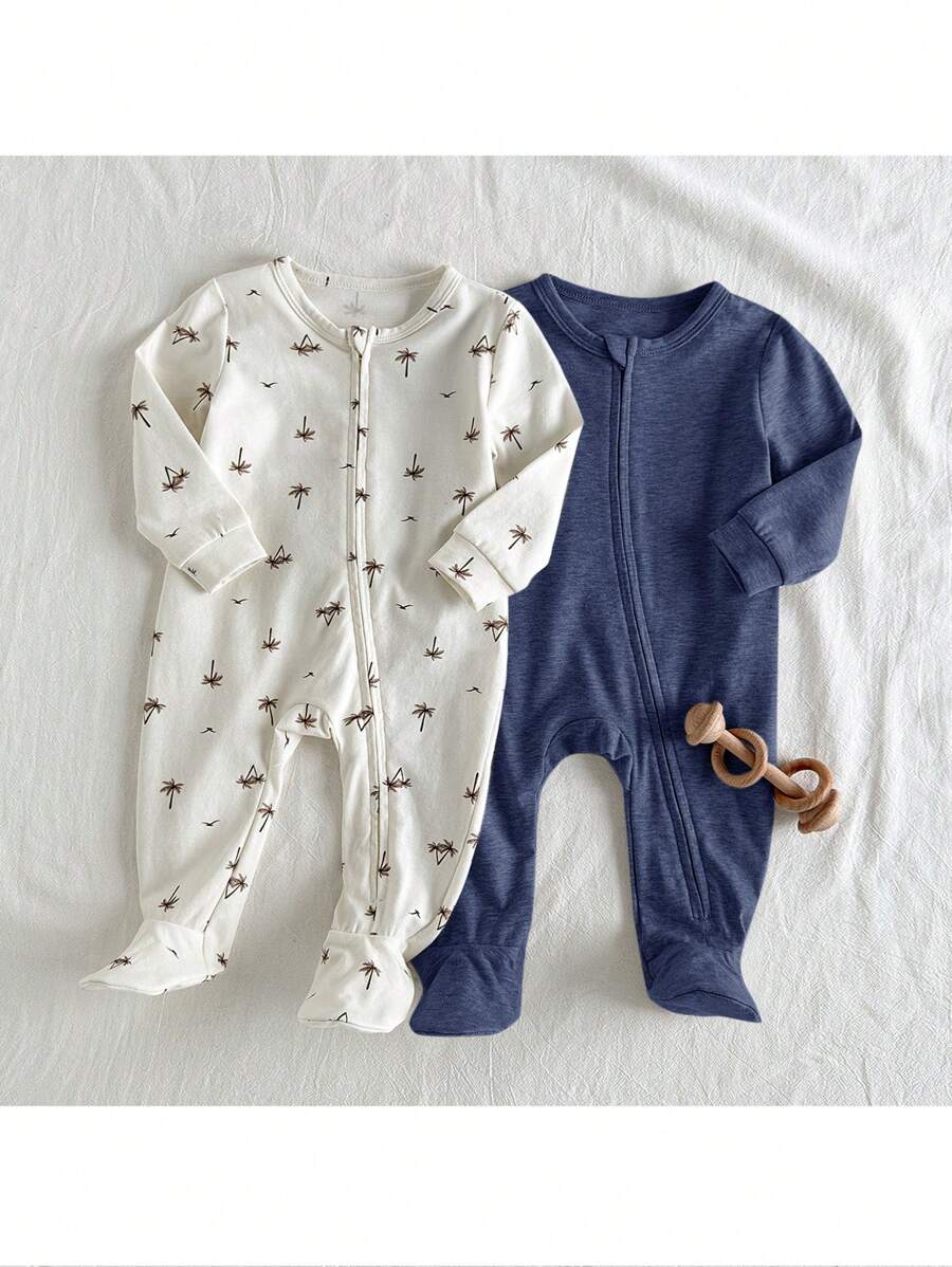 Loomiva Newborn Baby Girl Knit Soft Crew Neck Long Sleeve Romper And Pants 2Pcs Set Newborn Baby Clothes Baby Zipper Romper Gender Neutral Baby Clothes Baby Sleepwear Newborn Baby Clothes Unisex Baby Pajamas Graphic Fall Winter