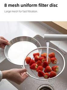 Saringan Minyak Stainless Steel untuk Makanan Goreng Saringan Logam untuk Saringan Stainless Steel - MultiWarna - View 3