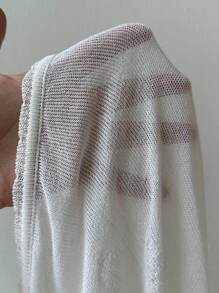 Sunnyshic Women's Vacation One-Shoulder Twist Open Front Knitted Cardigan - White - View 1