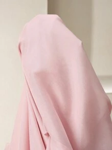 Anewsta 优雅女士泡泡袖高腰A字连衣裙，粉红色，优雅 - 粉色 - 查看 8