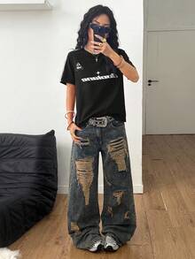 Coolane Women's All-Season Going Out Concert Music Festival Streetwear Vintage Graphics Black Fitted Tees,Black Tops