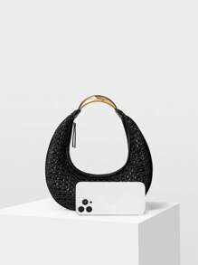 MOTF PREMIUM WOMEN SOLID COLOR WOVEN CHIC COMMUTER SHOULDER BAG
