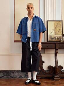 Manfinity VCAY Men's Woven Casual Loose Fit Daily Shirt